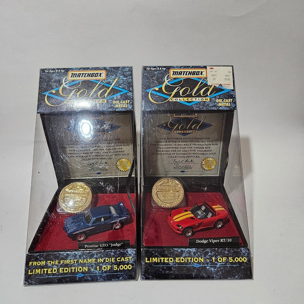 Matchbox Gold Collection Pontiac GTO Judge & Dodge Viper RT/10 Limited Edition